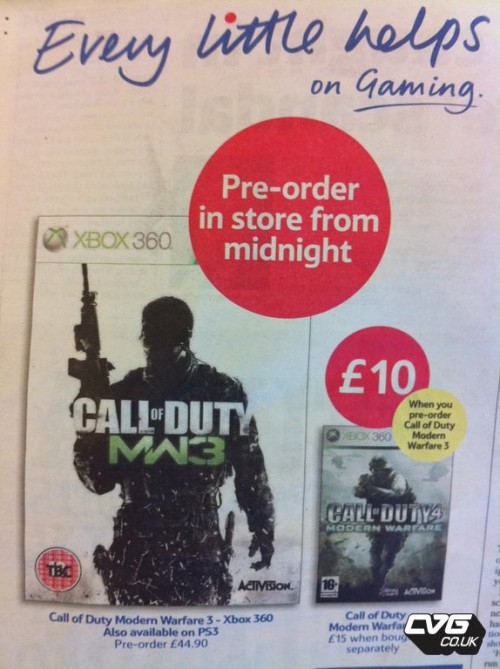 Predobjednajte si v Tescu MW3 a získajte Modern Warfare