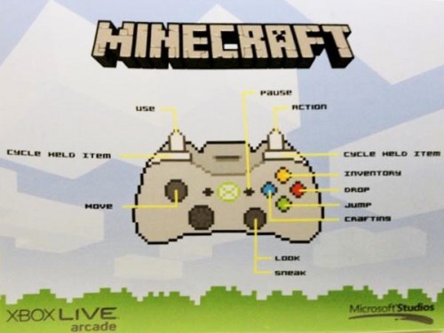 Xbox 360 Minecraft ovládání