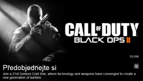 Predobjednajte si Black Ops II na steame