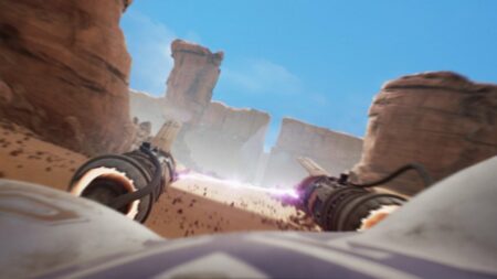 Pamätáte si ešte pretekársku hru Star Wars Episode I: Racer? Tak asi takto nejako by vyzerala, keby vyšla dnes!