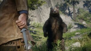Medveď v Red Dead Redemption 2 na vás nezaútočí, pokiaľ sa mu budete pozerať do očí