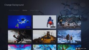 PlayStation 5 animované pozadia