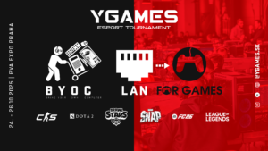 Návrat LAN turnajov YGames – príď si zahrať CSko, DOTA2 a iné hry v októbri do Prahy počas FORGAMES 2025!