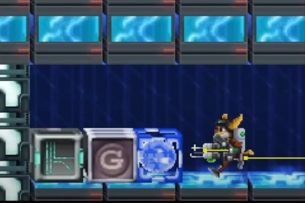 Screenshot z hry Ratchet & Clank: Clone Home, stratenej JAVA hry pre tlačidlové mobilné telefóny.