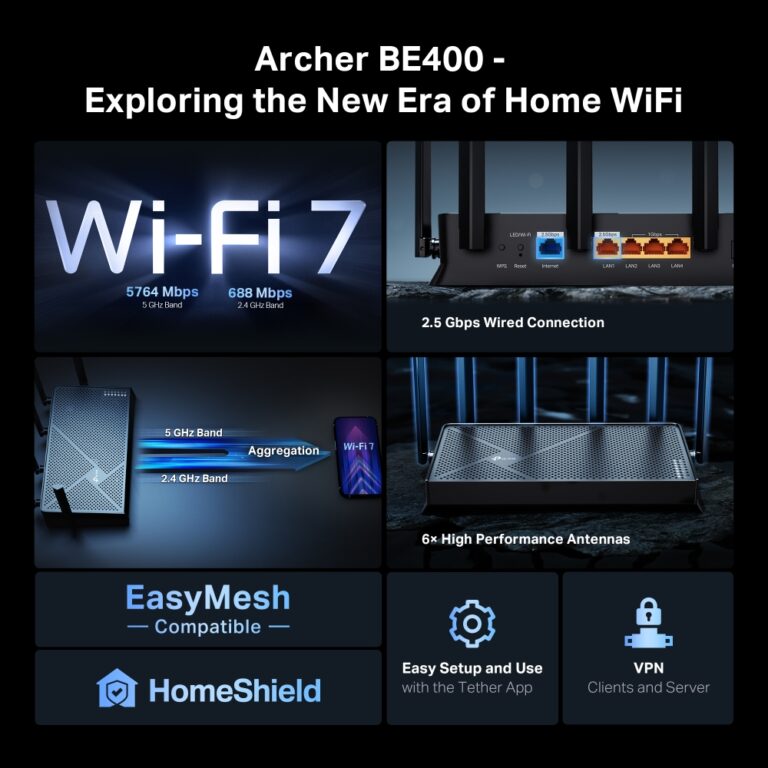 TP-Link BE400 Wi-Fi 7 BE6500