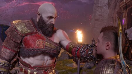 Kratos a Atreus v God of War Ragnarok